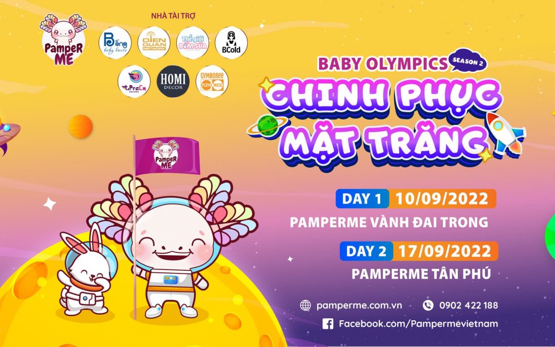PamperMe Baby Olympics đã quay trở lại với chủ đề “Chinh Phục Mặt Trăng”
